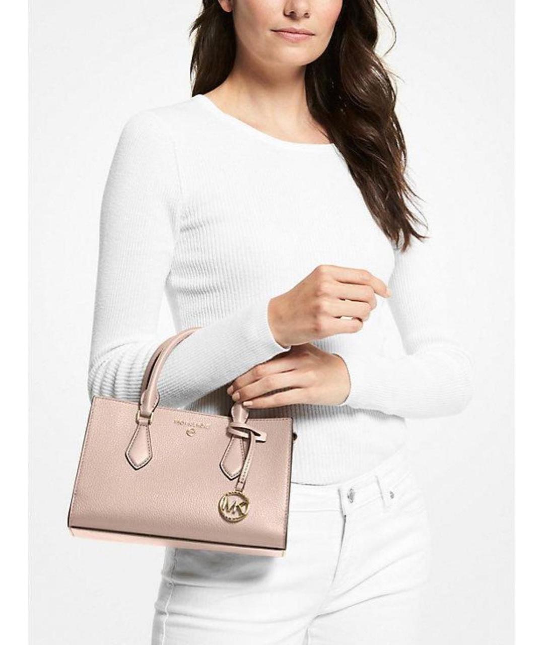 MICHAEL KORS Розовая кожаная сумка тоут, фото 4