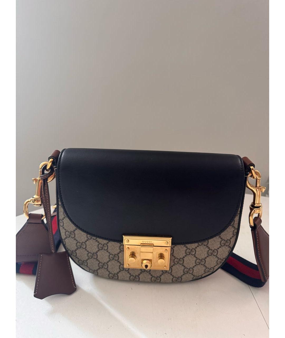 GUCCI Коричневая кожаная сумка через плечо, фото 5