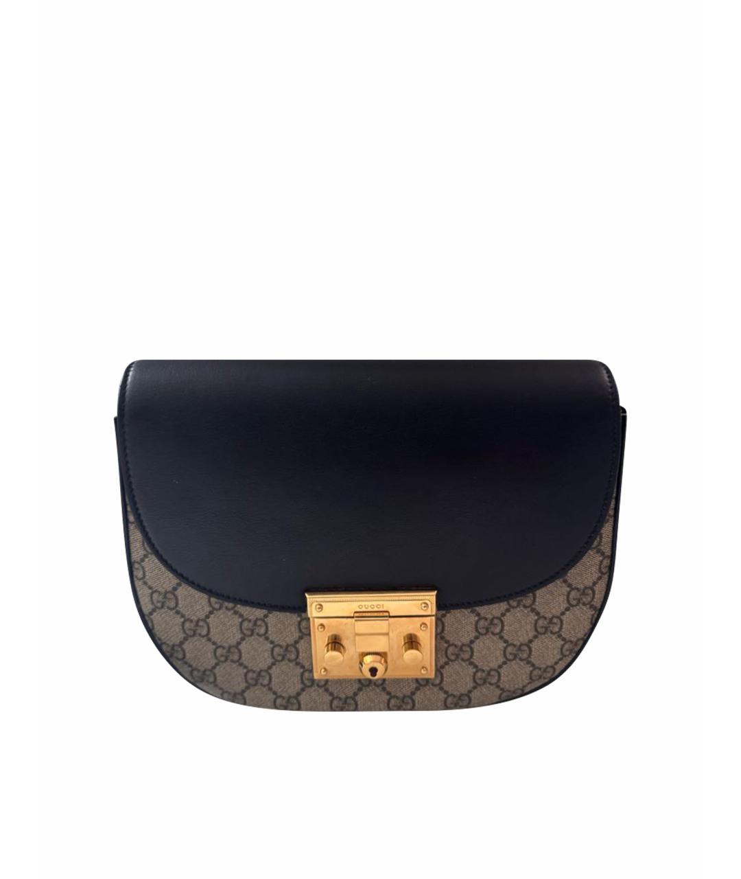 GUCCI Коричневая кожаная сумка через плечо, фото 1