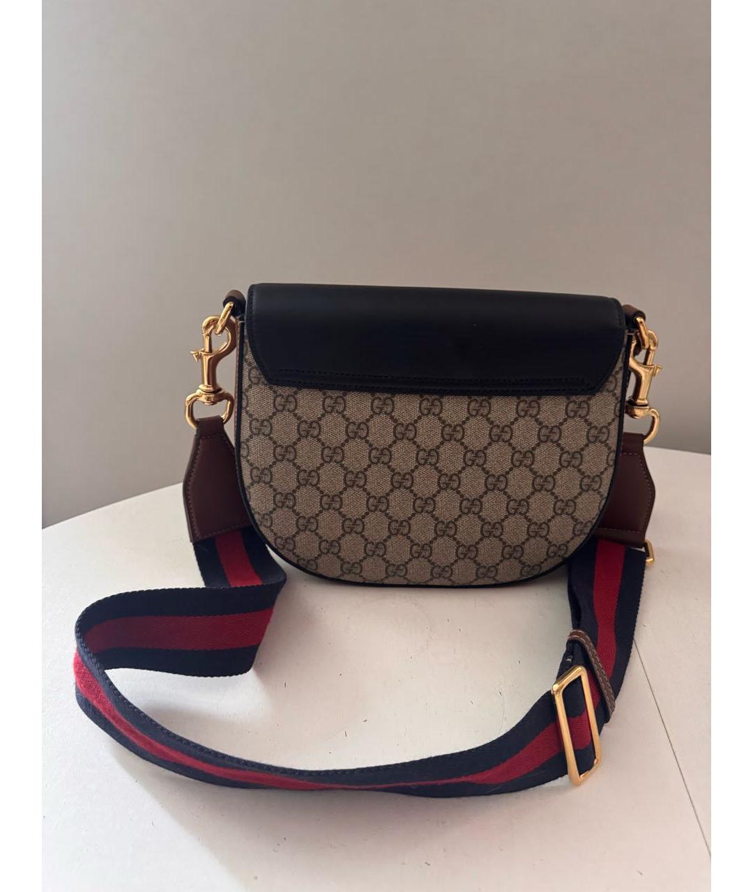 GUCCI Коричневая кожаная сумка через плечо, фото 3