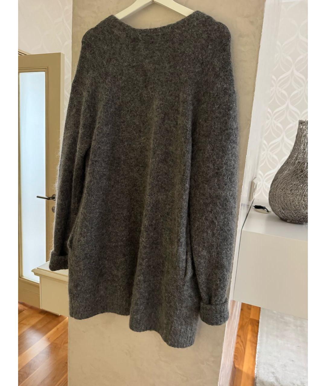 ACNE STUDIOS Антрацитовый шерстяной кардиган, фото 2