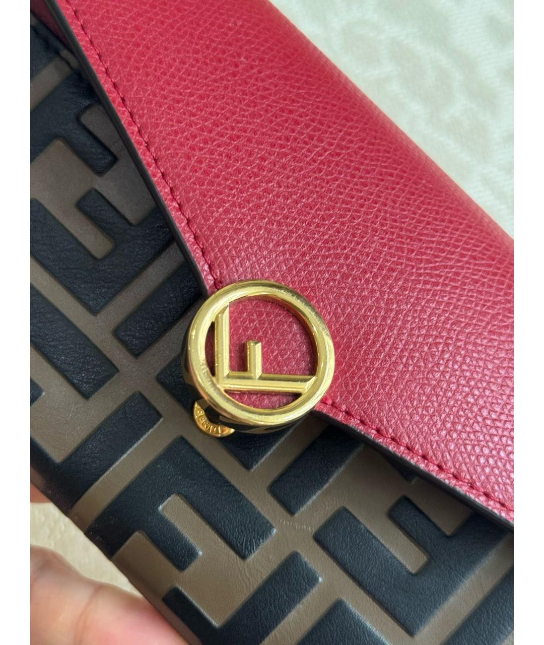 FENDI Коричневый кожаный кошелек, фото 5
