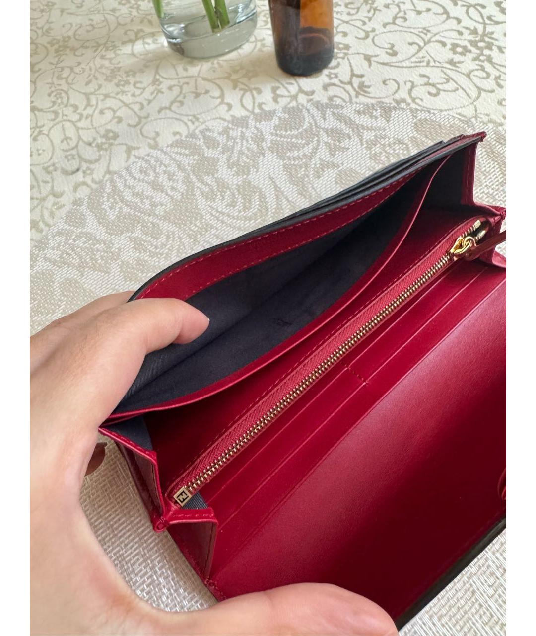 FENDI Коричневый кожаный кошелек, фото 3