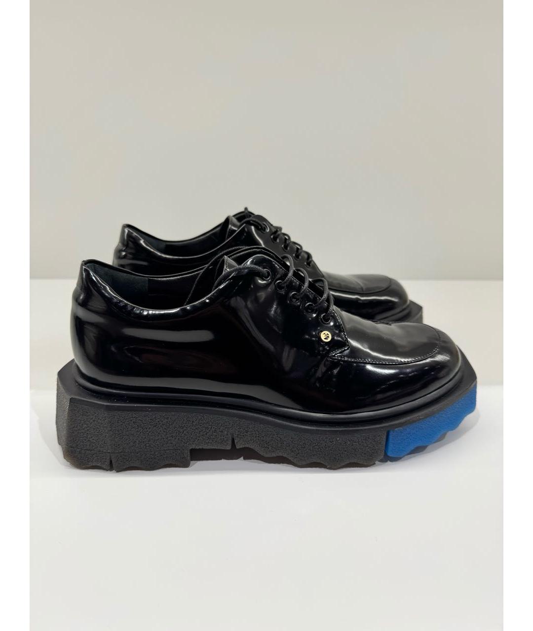 OFF-WHITE Черные кожаные брогги и оксфорды, фото 7