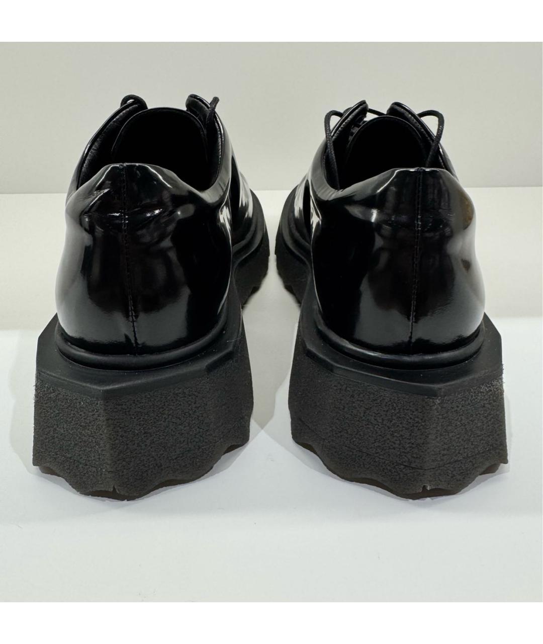 OFF-WHITE Черные кожаные брогги и оксфорды, фото 4