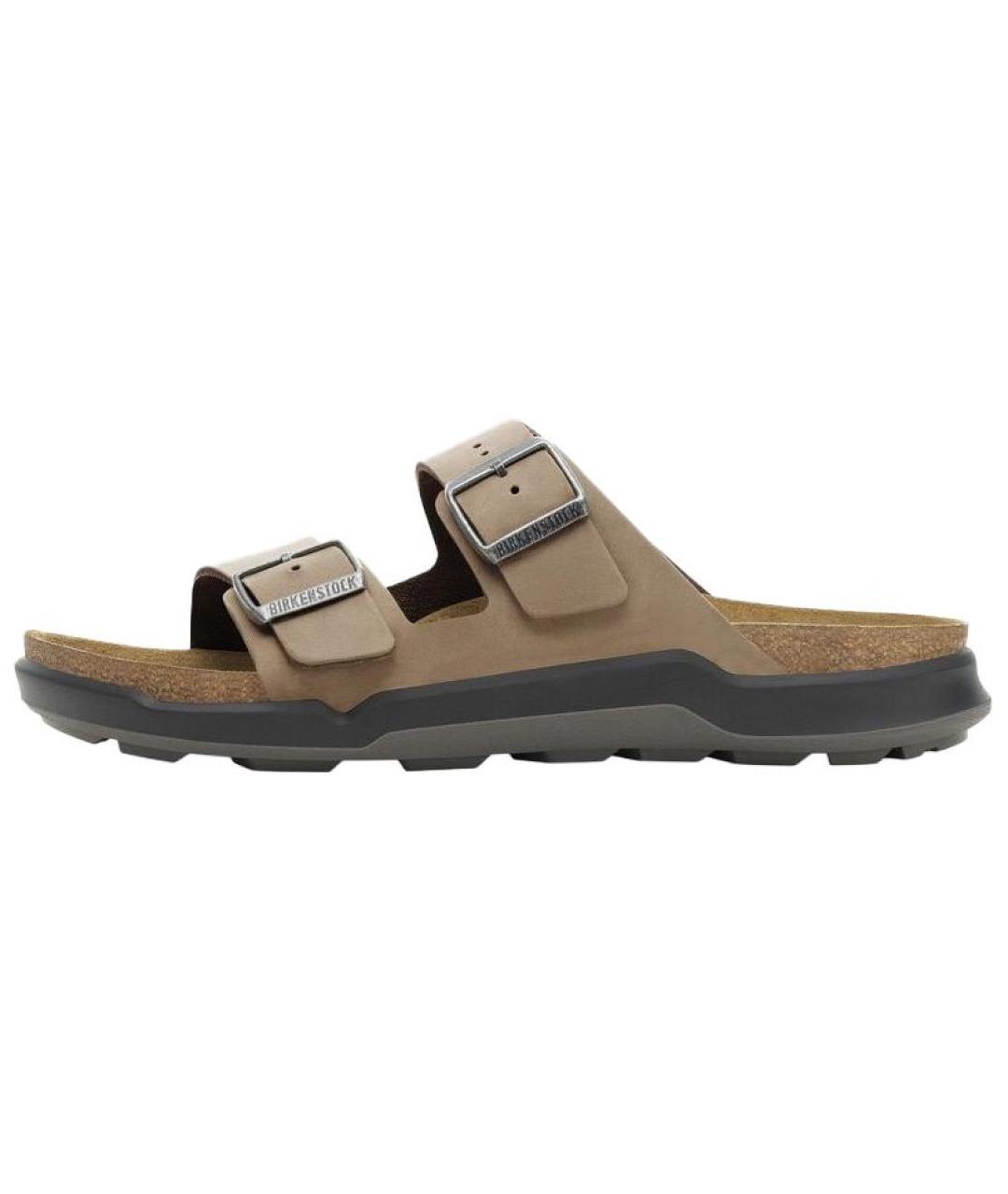 BIRKENSTOCK Коричневые нубуковые сандалии, фото 5