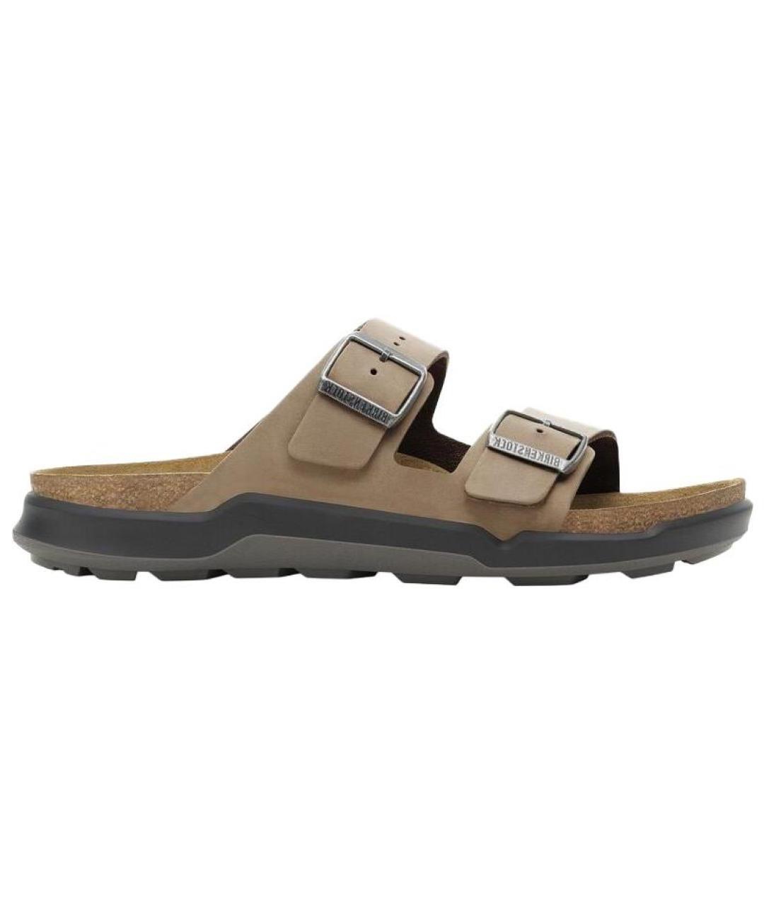 BIRKENSTOCK Коричневые нубуковые сандалии, фото 1