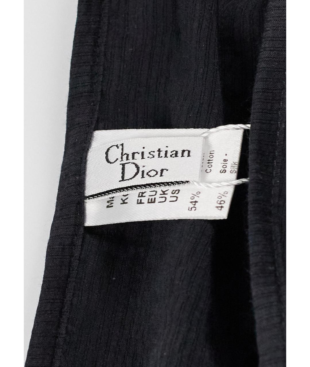 CHRISTIAN DIOR Черная хлопковая юбка мини, фото 6