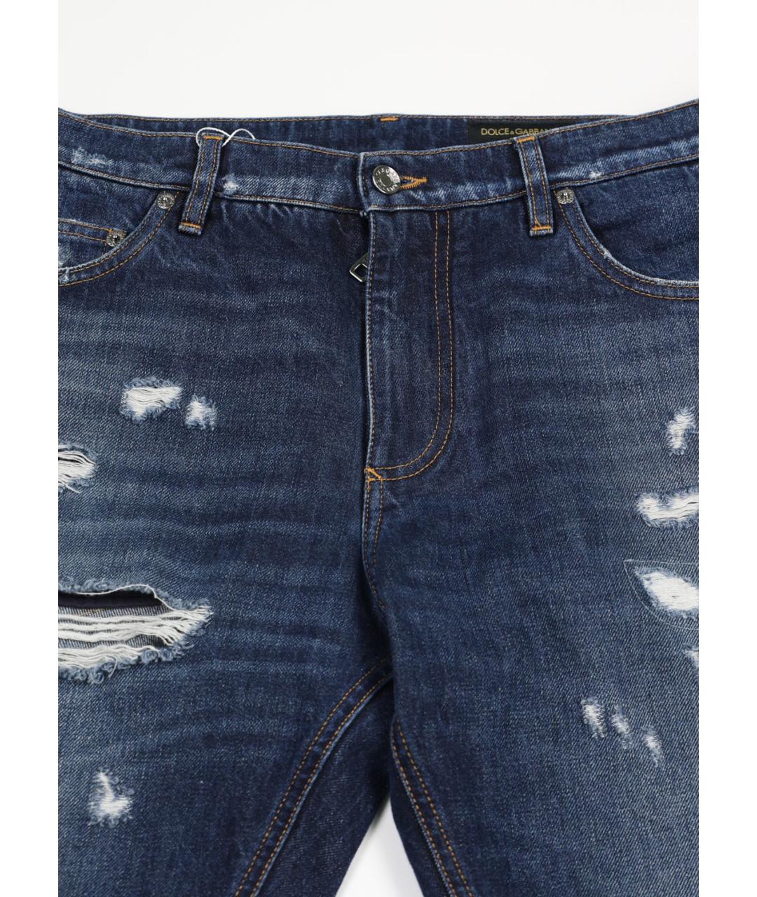 DOLCE&GABBANA Синие хлопковые джинсы скинни, фото 3