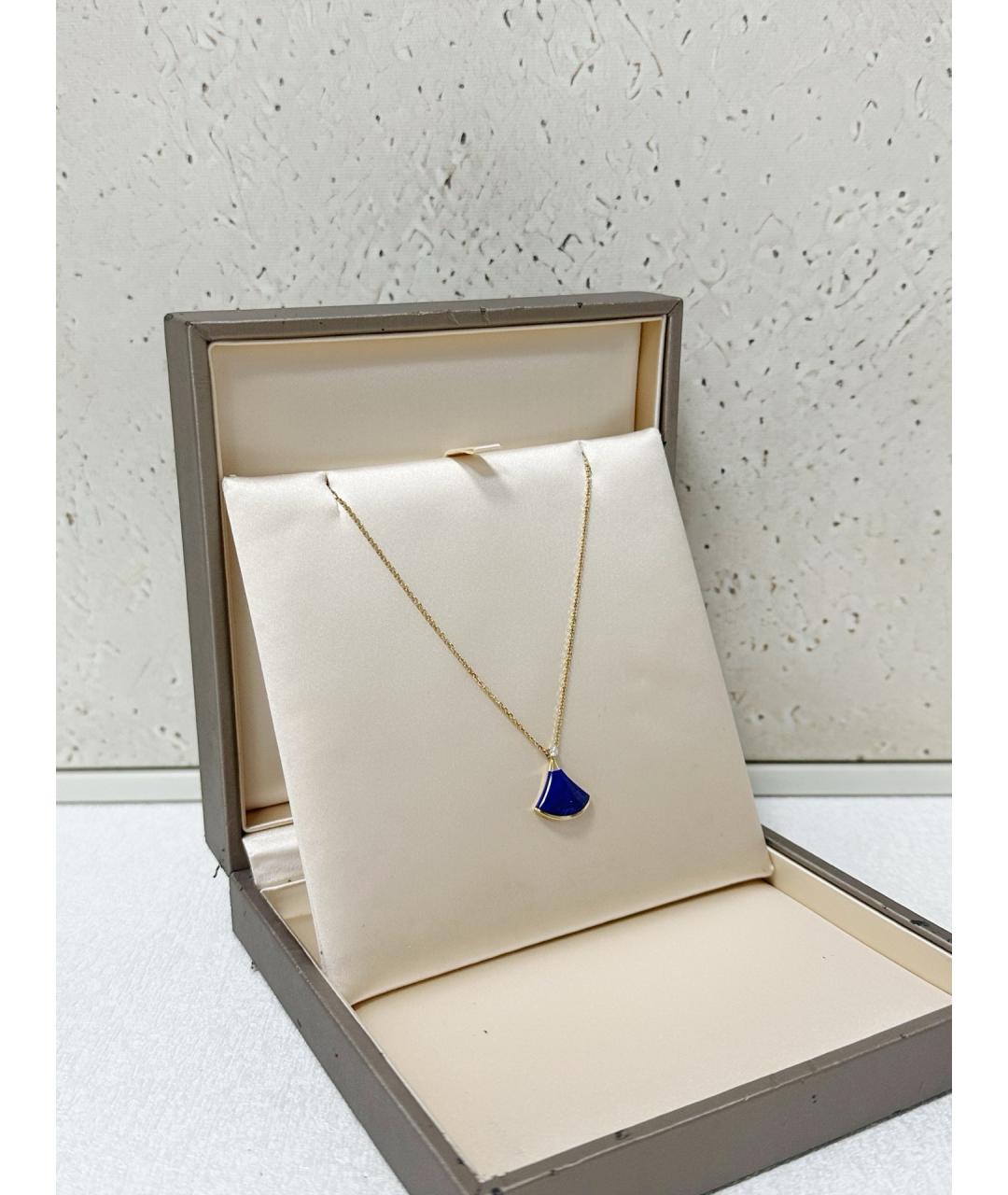 BVLGARI Голубое колье из розового золота, фото 2