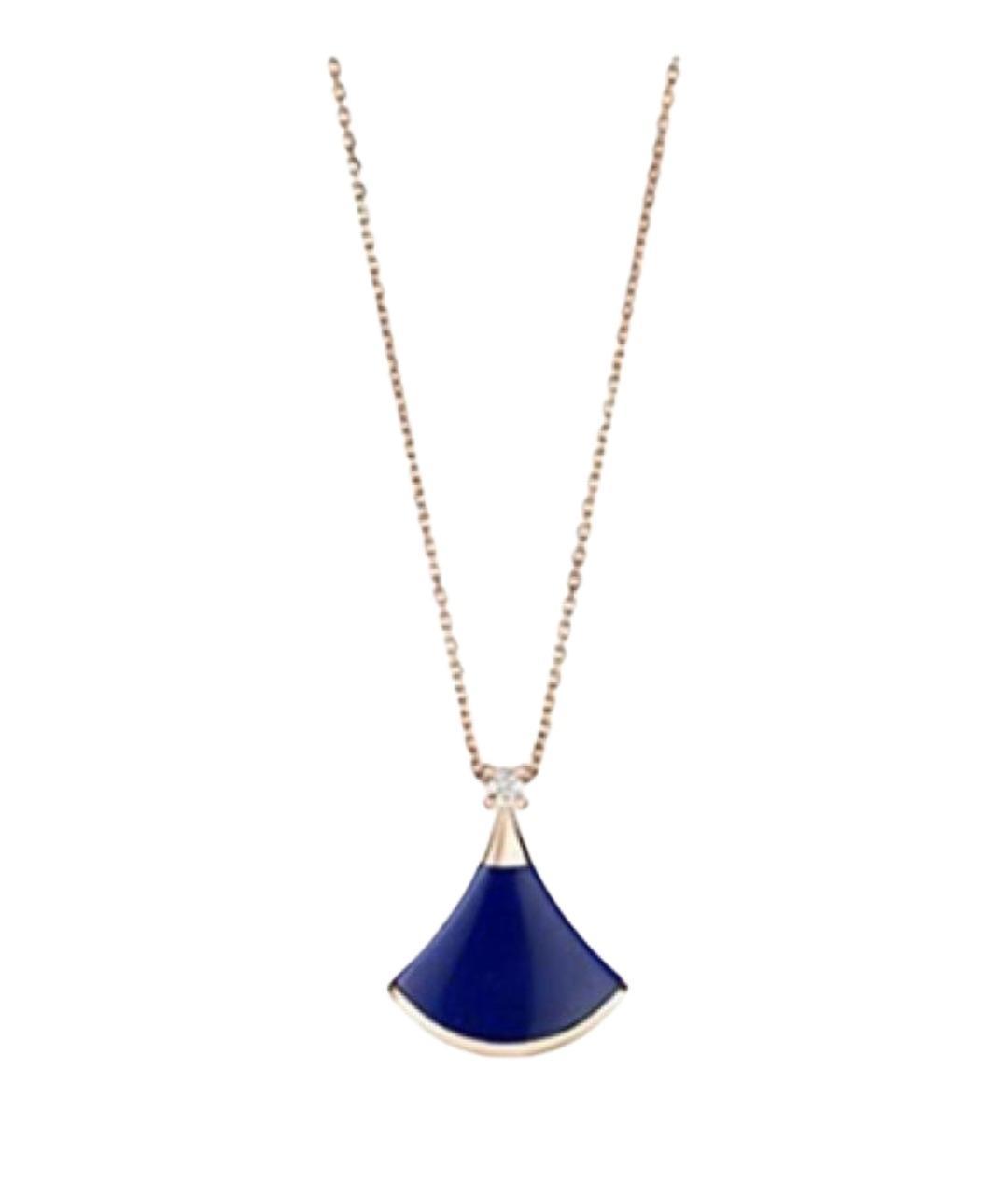 BVLGARI Голубое колье из розового золота, фото 1