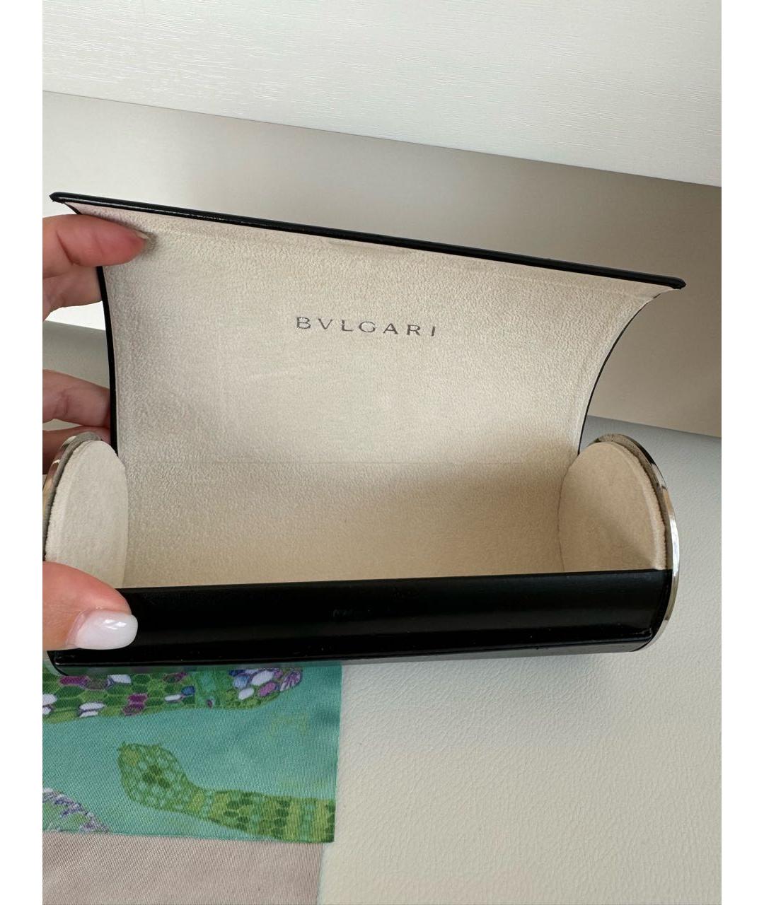 BVLGARI Черные пластиковые солнцезащитные очки, фото 8