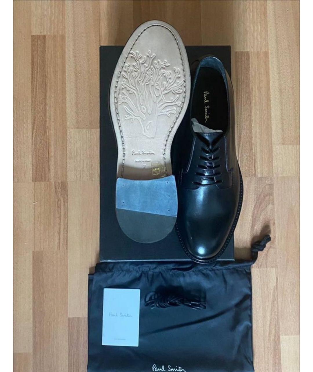 PAUL SMITH Черные кожаные туфли, фото 4