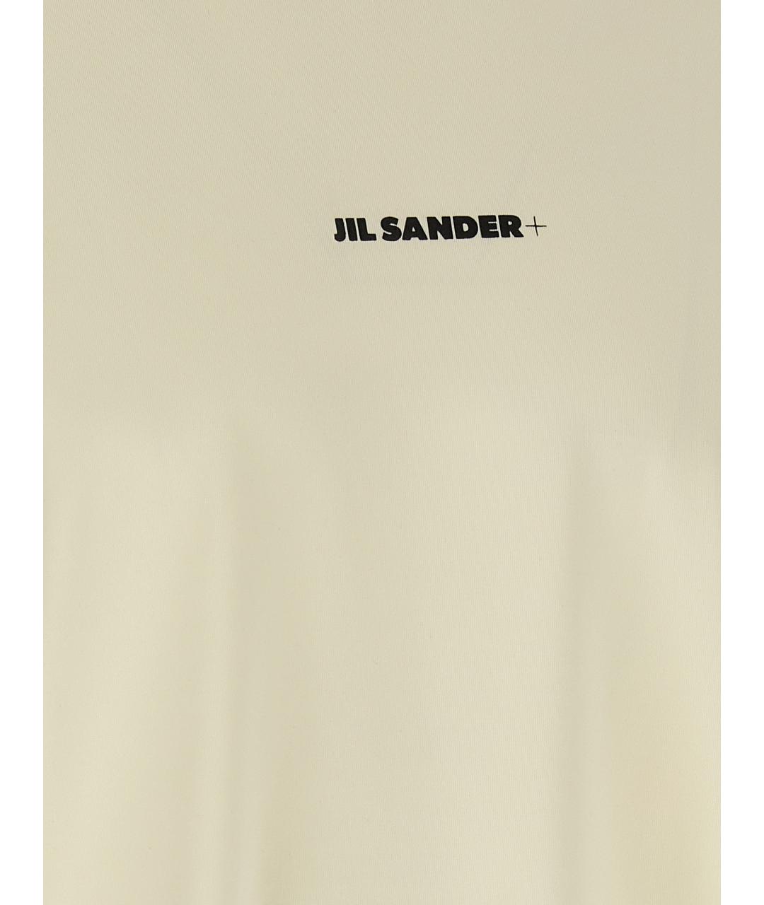 JIL SANDER Бежевая синтетическая футболка, фото 4