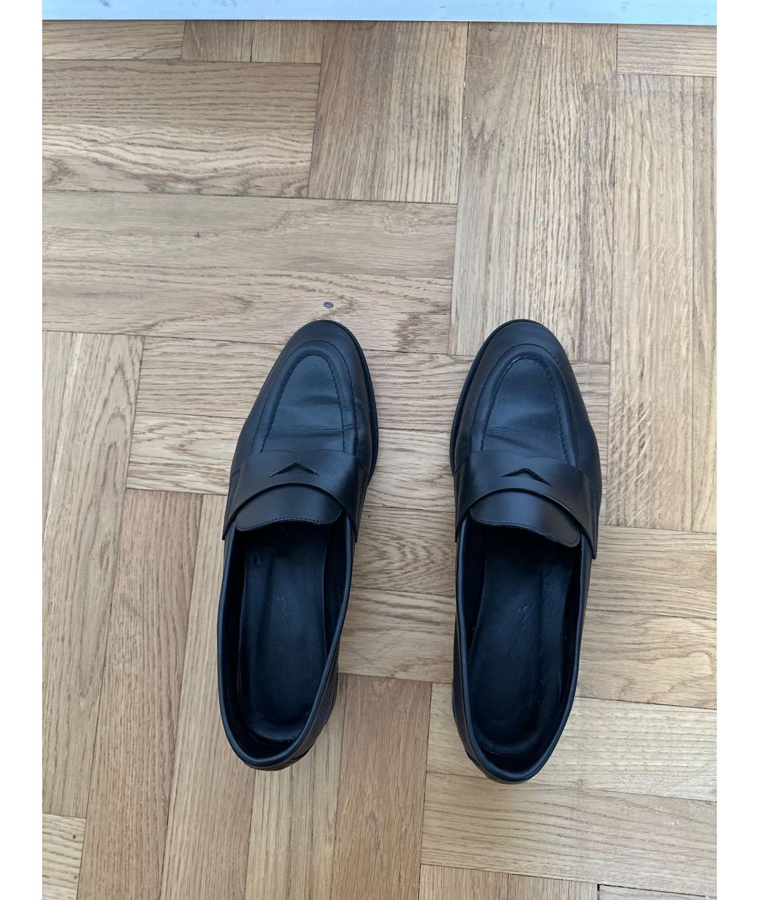 SANTONI Черные кожаные лоферы, фото 3