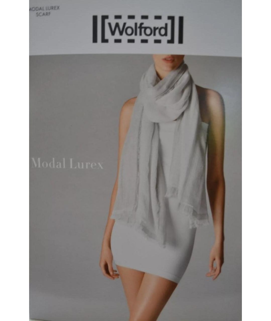 WOLFORD Серебрянный хлопковый шарф, фото 8