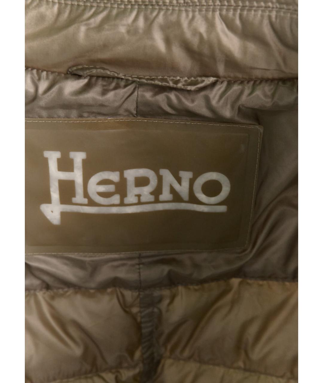 HERNO Бежевая полиамидовая куртка, фото 5