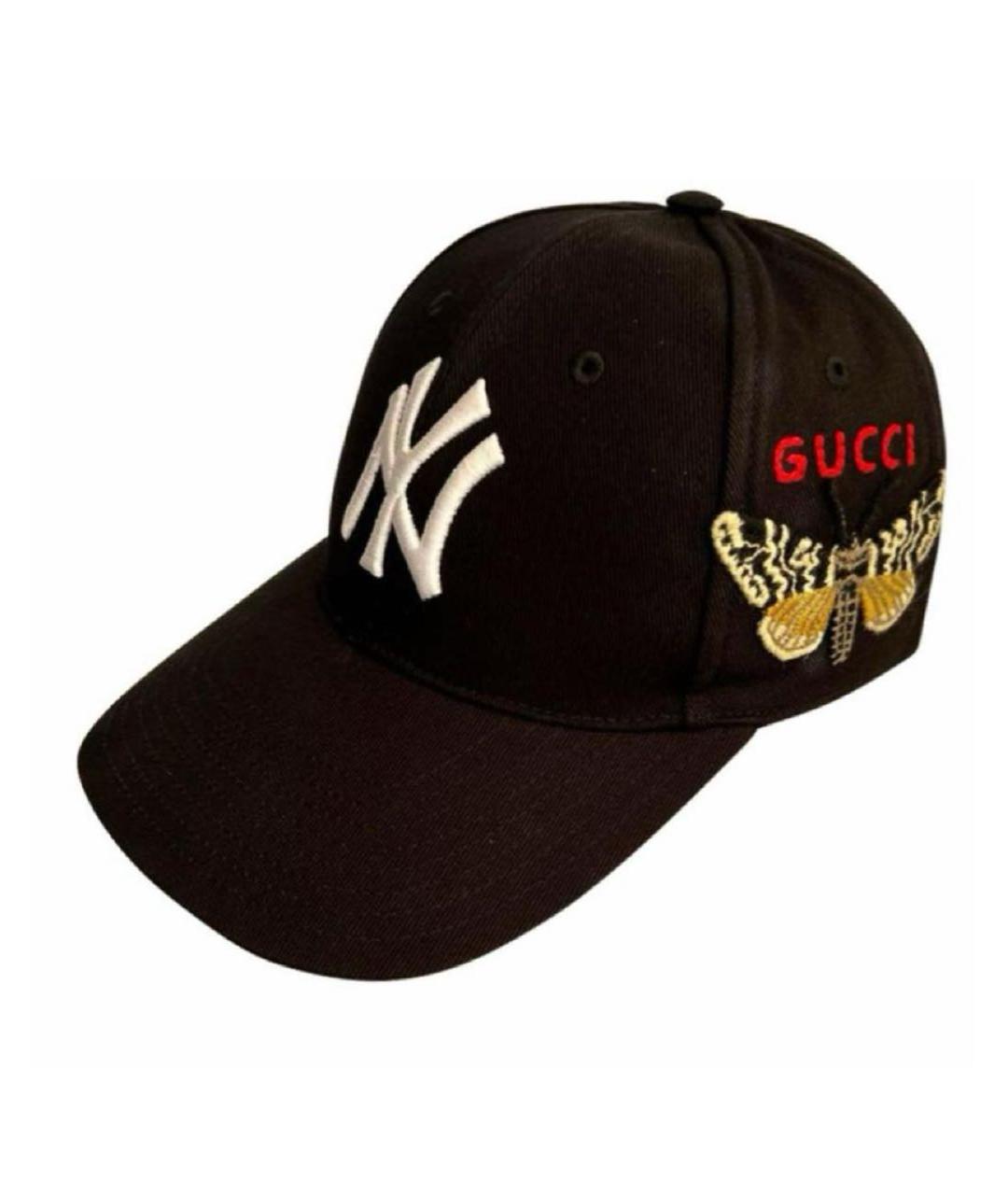 GUCCI Черная хлопковая кепка, фото 7