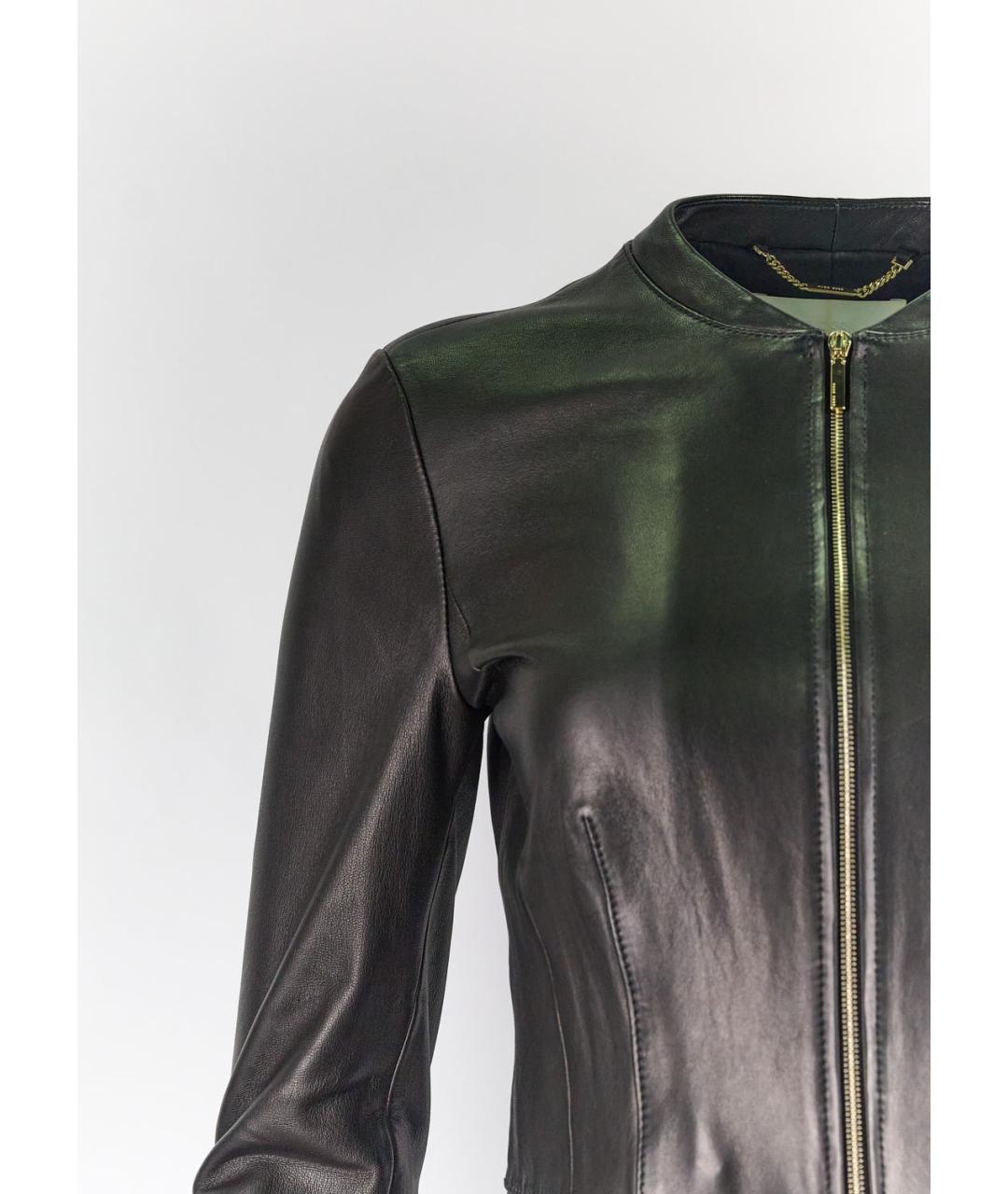 HUGO BOSS Черная кожаная куртка, фото 2