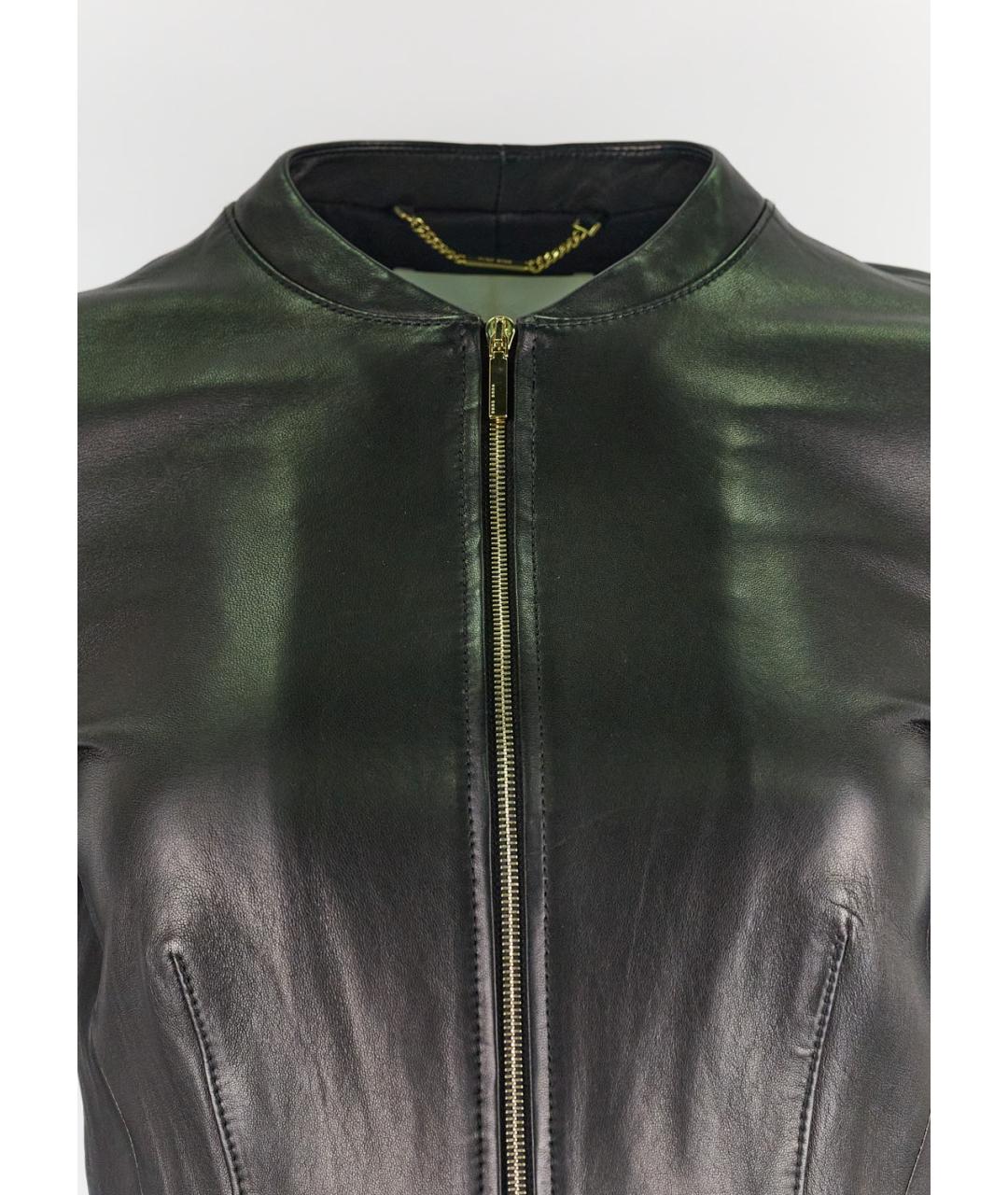 HUGO BOSS Черная кожаная куртка, фото 4