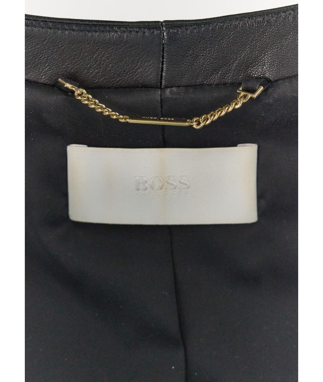 HUGO BOSS Черная кожаная куртка, фото 5