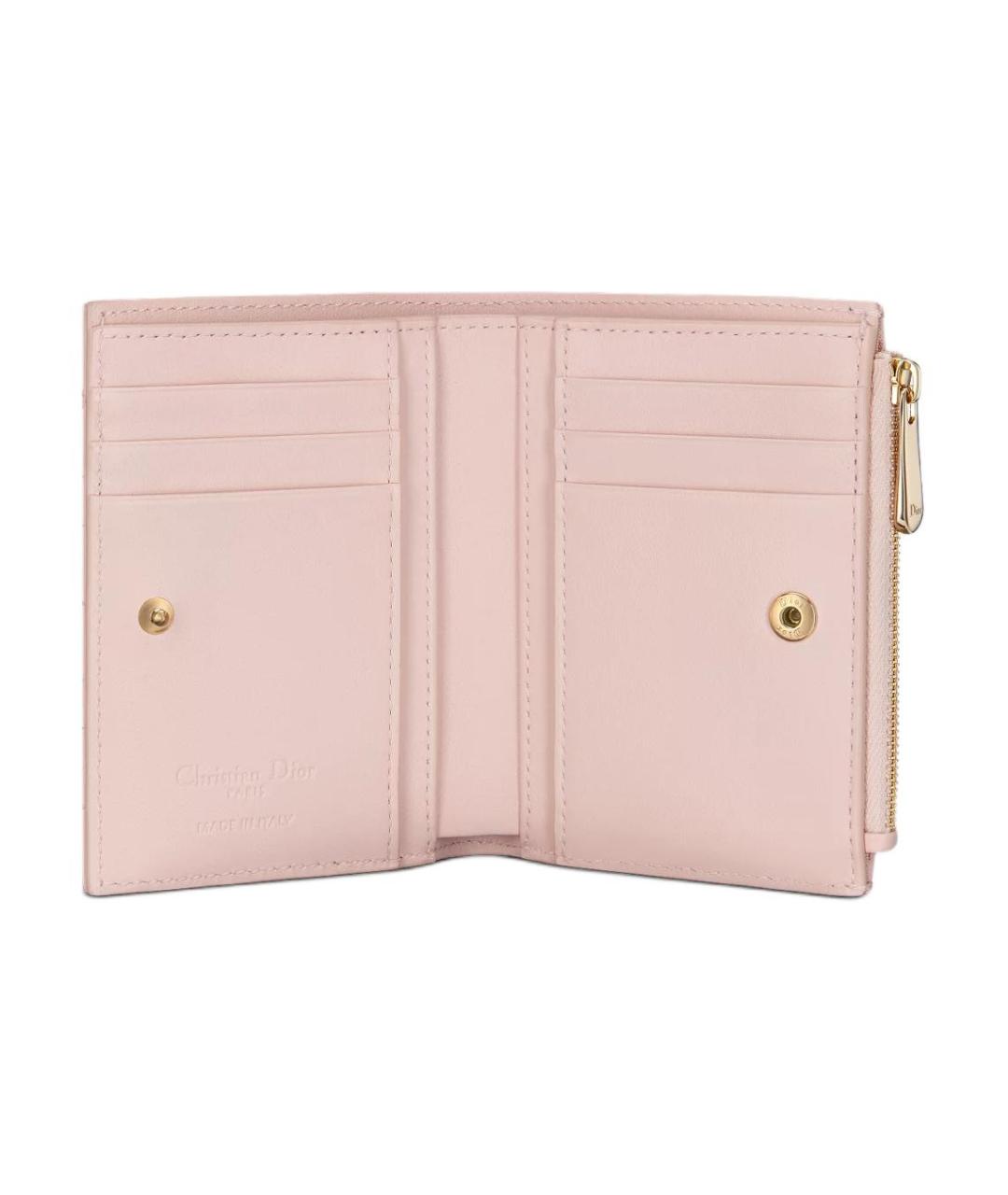 CHRISTIAN DIOR Розовый кожаный кошелек, фото 5