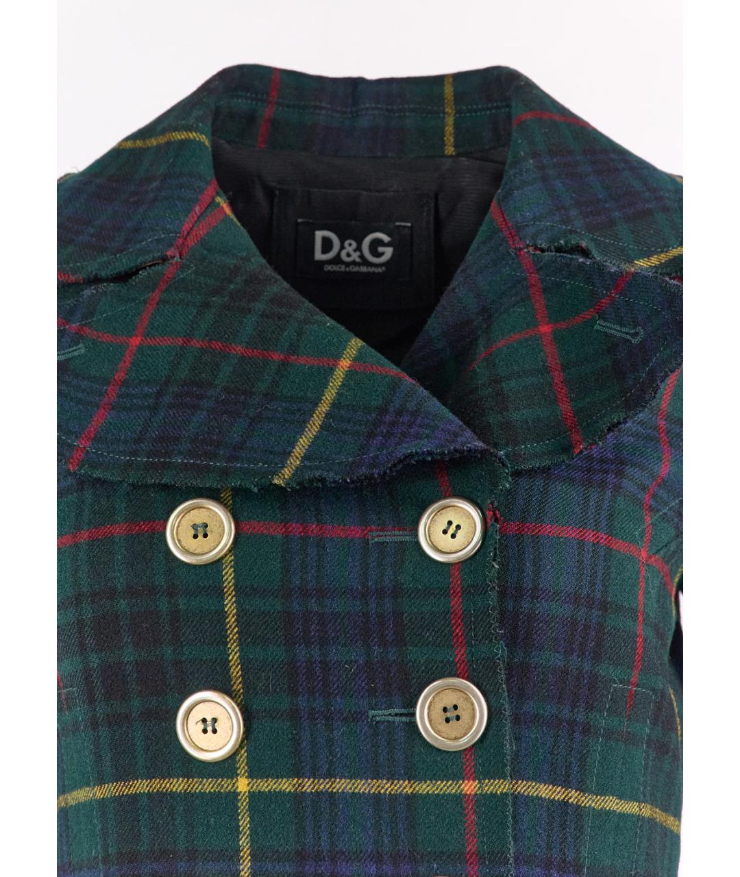 DOLCE&GABBANA Зеленые шерстяное пальто, фото 3