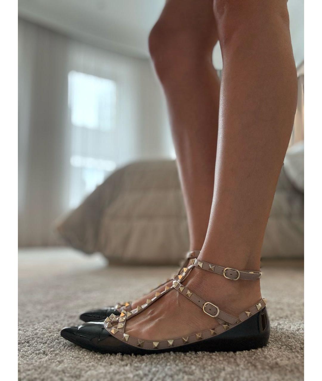 VALENTINO Черные балетки из лакированной кожи, фото 6