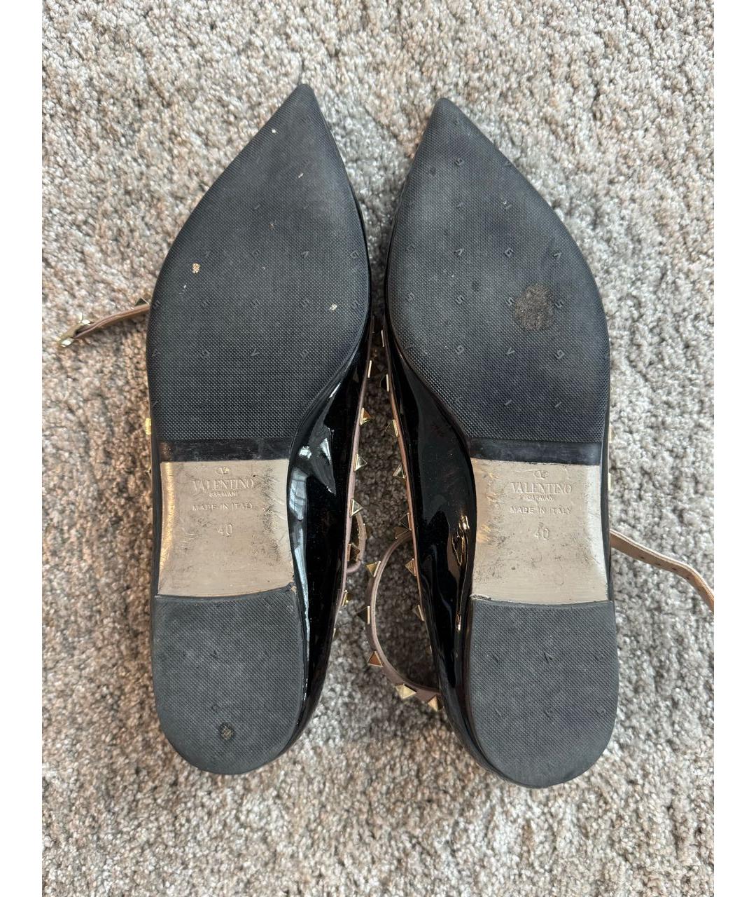 VALENTINO Черные балетки из лакированной кожи, фото 5