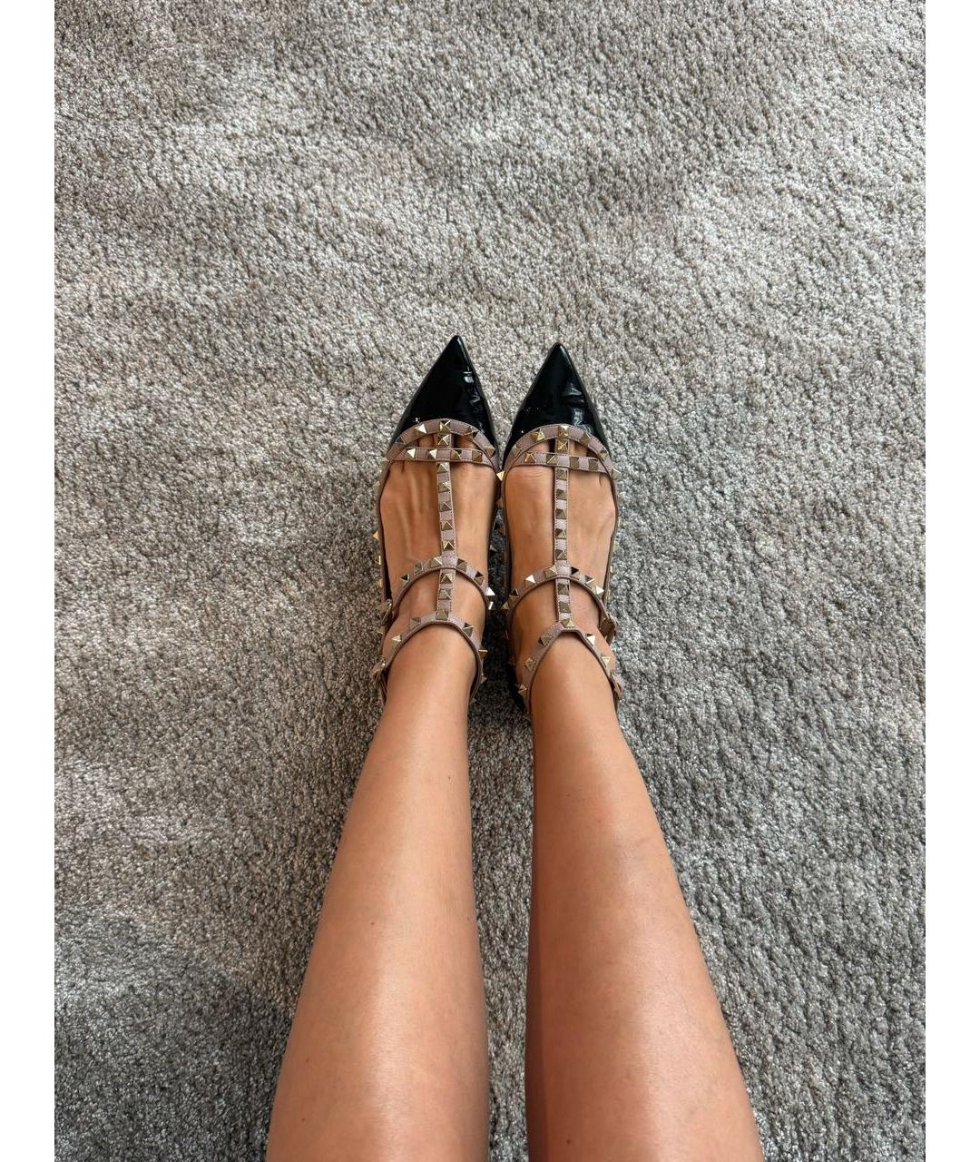 VALENTINO Черные балетки из лакированной кожи, фото 3