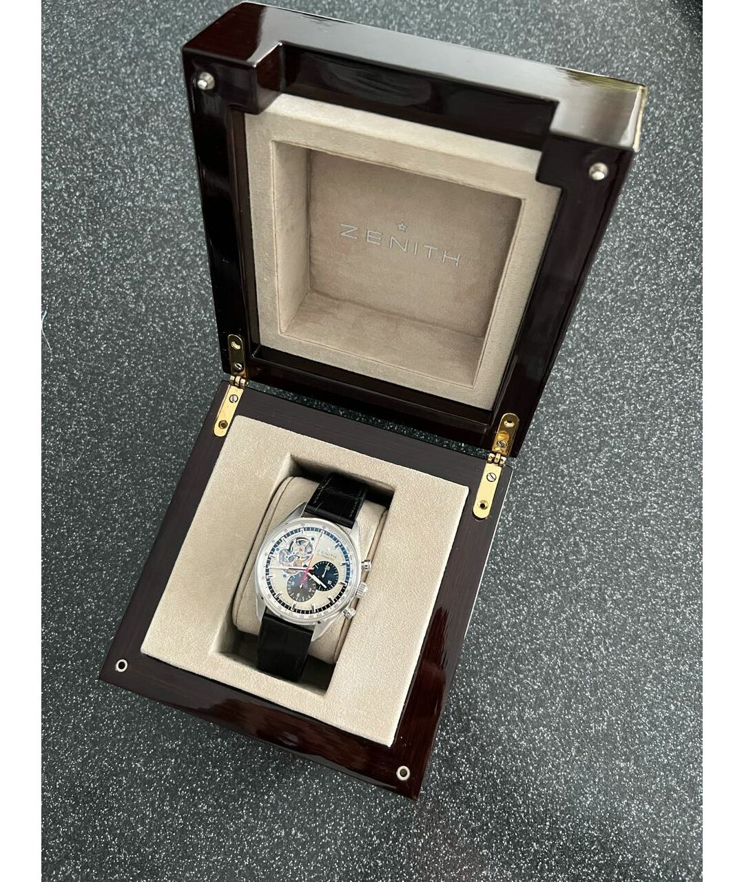 ZENITH Серебряные стальные часы, фото 4