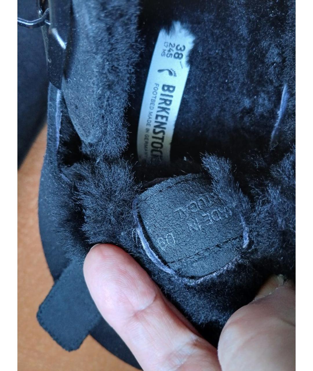 BIRKENSTOCK Черные замшевые ботинки, фото 4
