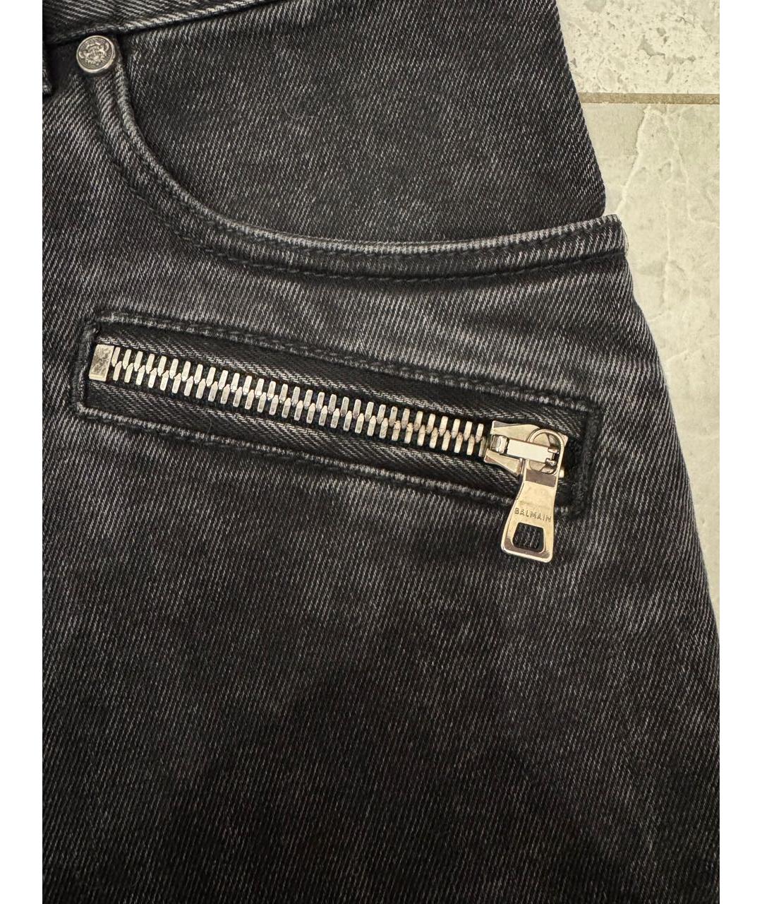 BALMAIN Хлопко-эластановые прямые джинсы, фото 4