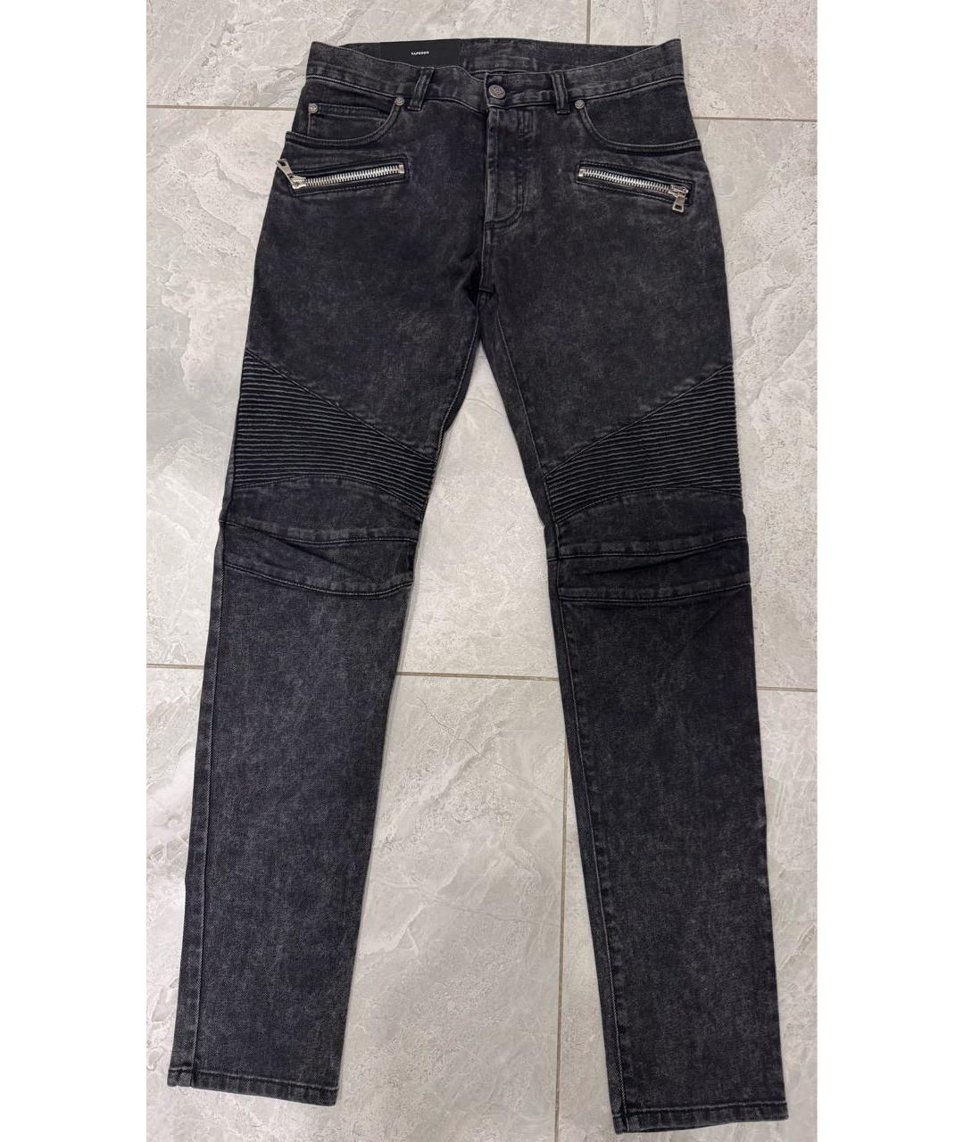 BALMAIN Хлопко-эластановые прямые джинсы, фото 8