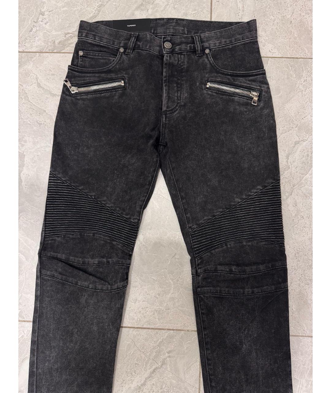 BALMAIN Хлопко-эластановые прямые джинсы, фото 5