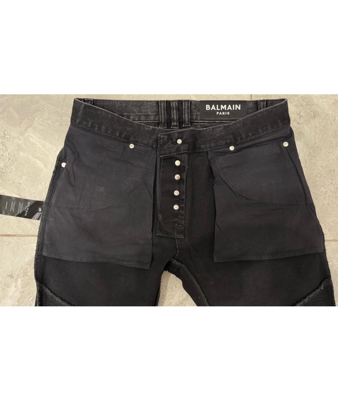 BALMAIN Хлопко-эластановые прямые джинсы, фото 3