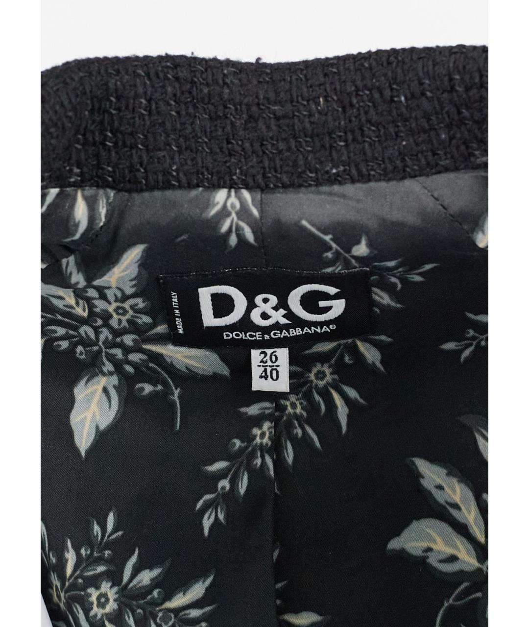 DOLCE&GABBANA Черное шерстяное пальто, фото 4