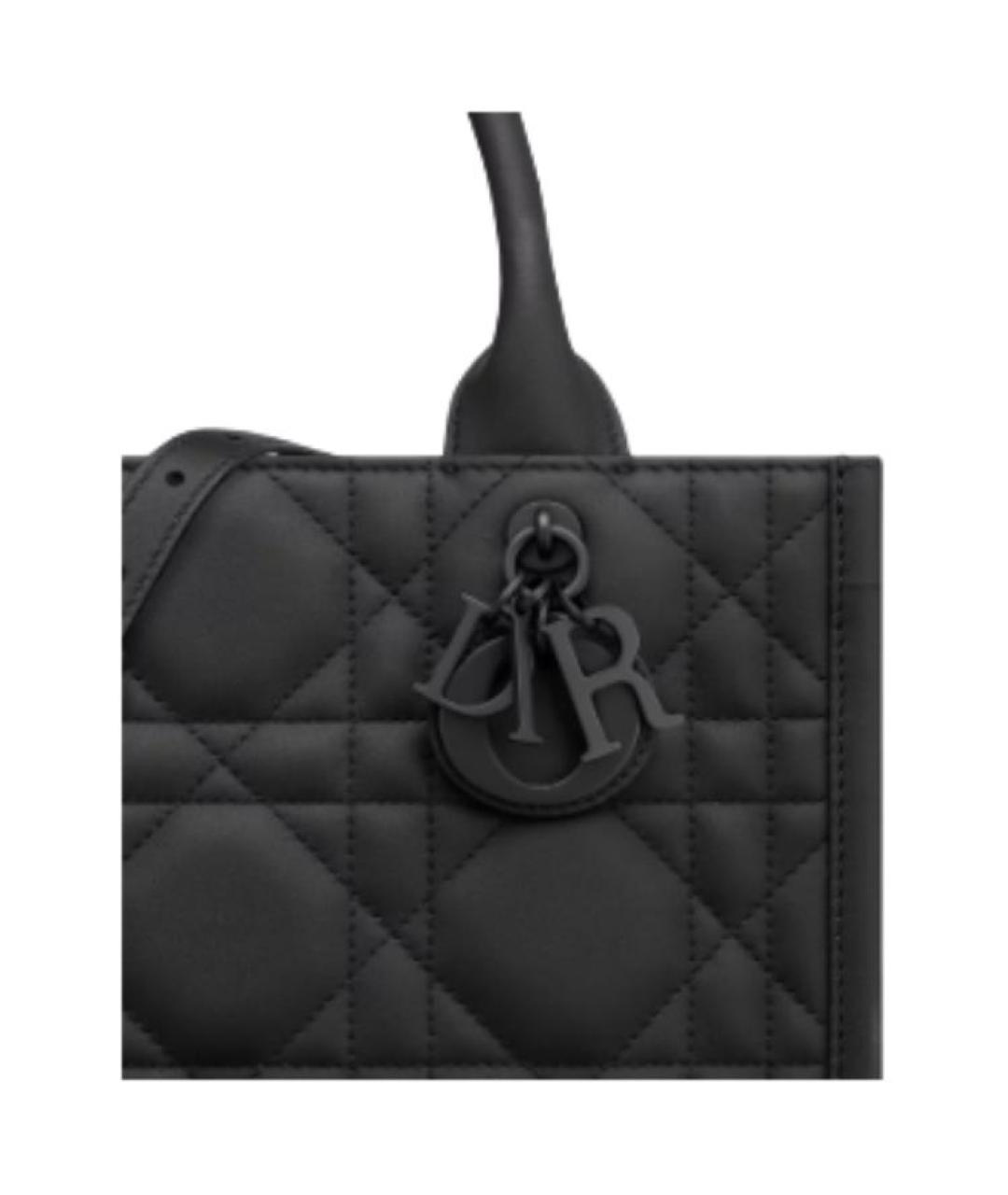 CHRISTIAN DIOR Черная кожаная сумка через плечо, фото 6