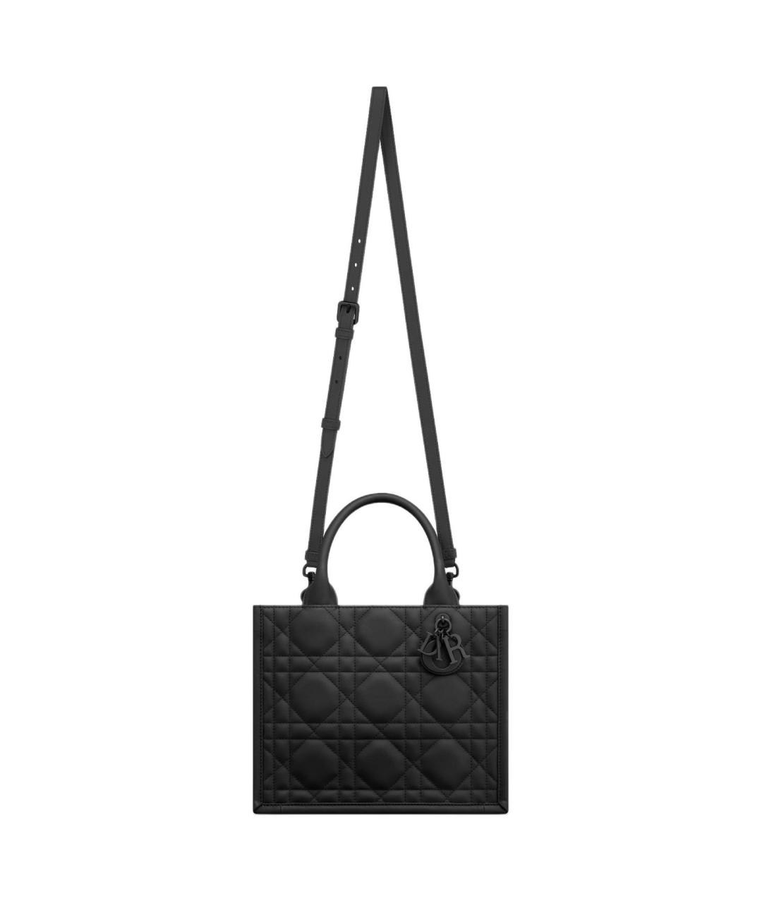 CHRISTIAN DIOR Черная кожаная сумка через плечо, фото 2