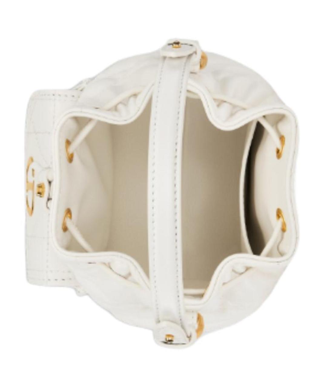 CHRISTIAN DIOR Белая кожаная сумка через плечо, фото 5