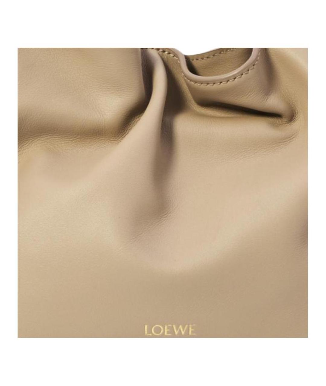 LOEWE Бежевая кожаная сумка через плечо, фото 6
