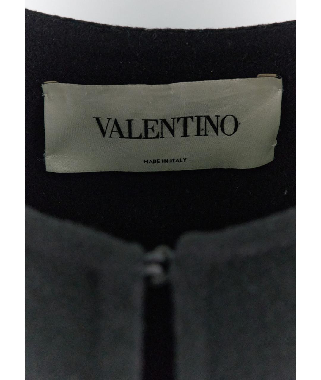VALENTINO Черное шерстяное пальто, фото 4