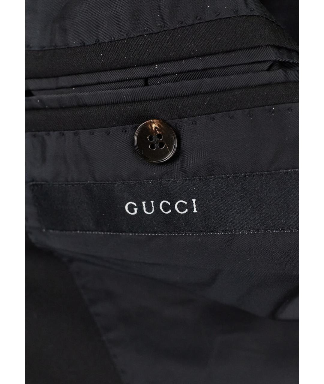 GUCCI Черный шерстяной пиджак, фото 5
