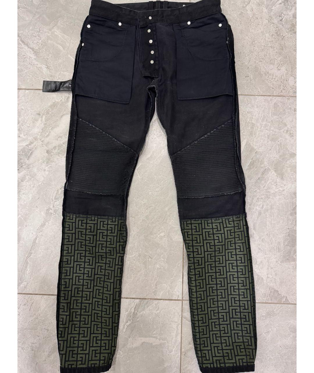 BALMAIN Черные хлопковые прямые джинсы, фото 7