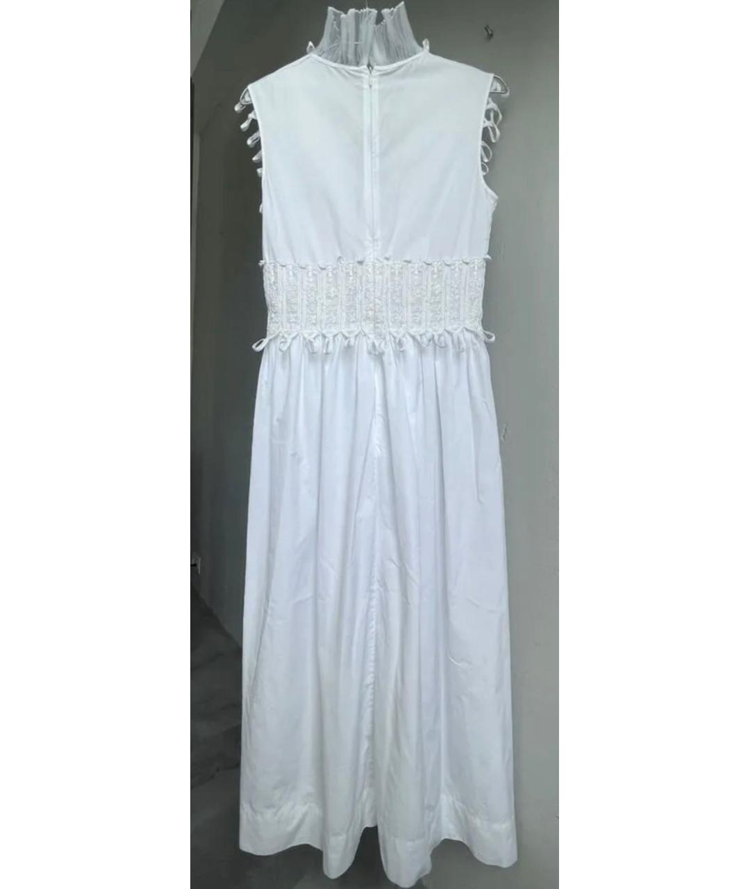 ERMANNO SCERVINO Белое хлопковое коктейльное платье, фото 2