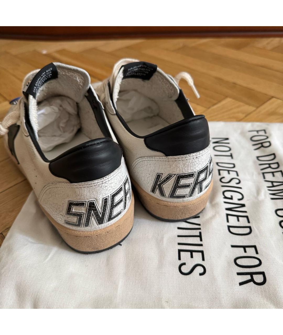 GOLDEN GOOSE DELUXE BRAND Белые кожаные низкие кроссовки / кеды, фото 7