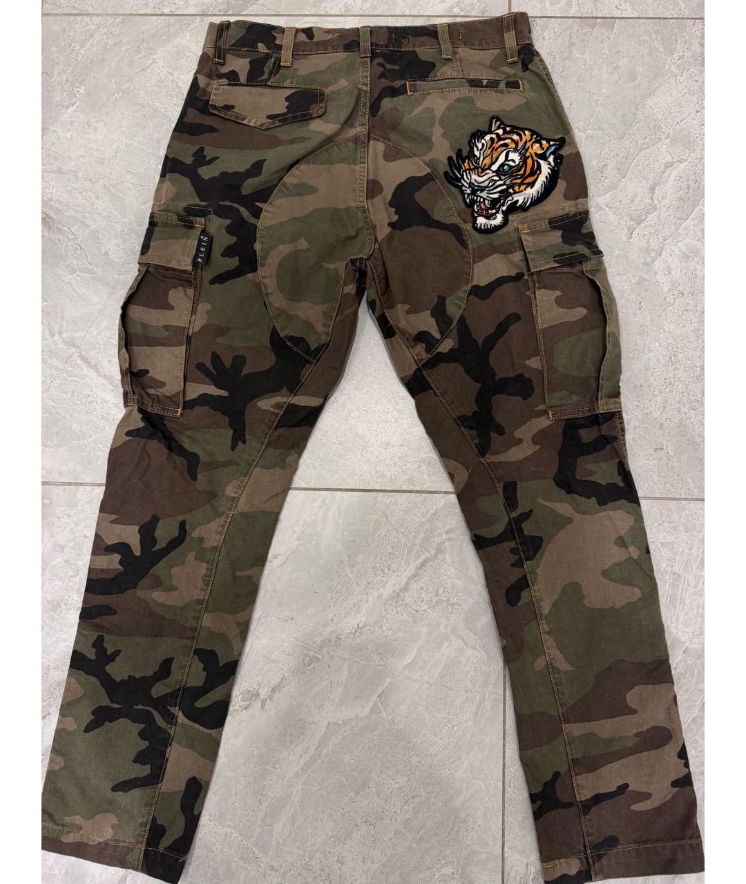 PHILIPP PLEIN Зеленые хлопковые джинсы, фото 2
