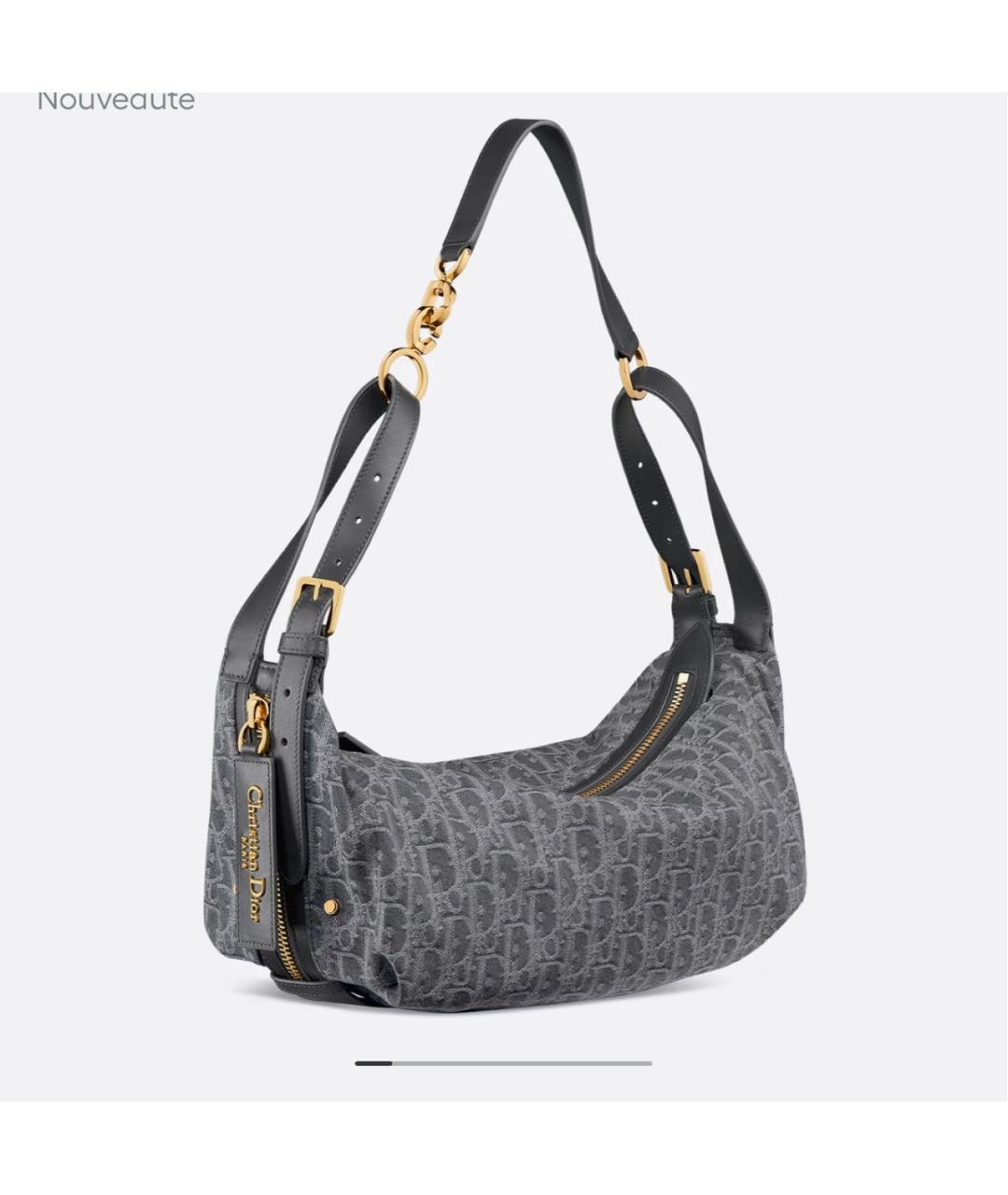 CHRISTIAN DIOR Серая сумка тоут, фото 5