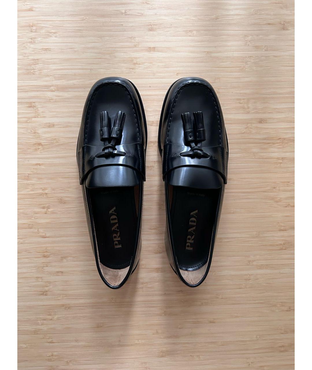 PRADA Черные кожаные лоферы, фото 3