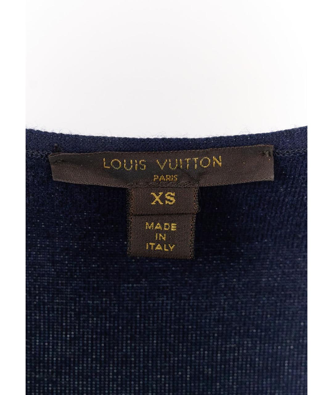 LOUIS VUITTON Синее шерстяное повседневное платье, фото 4